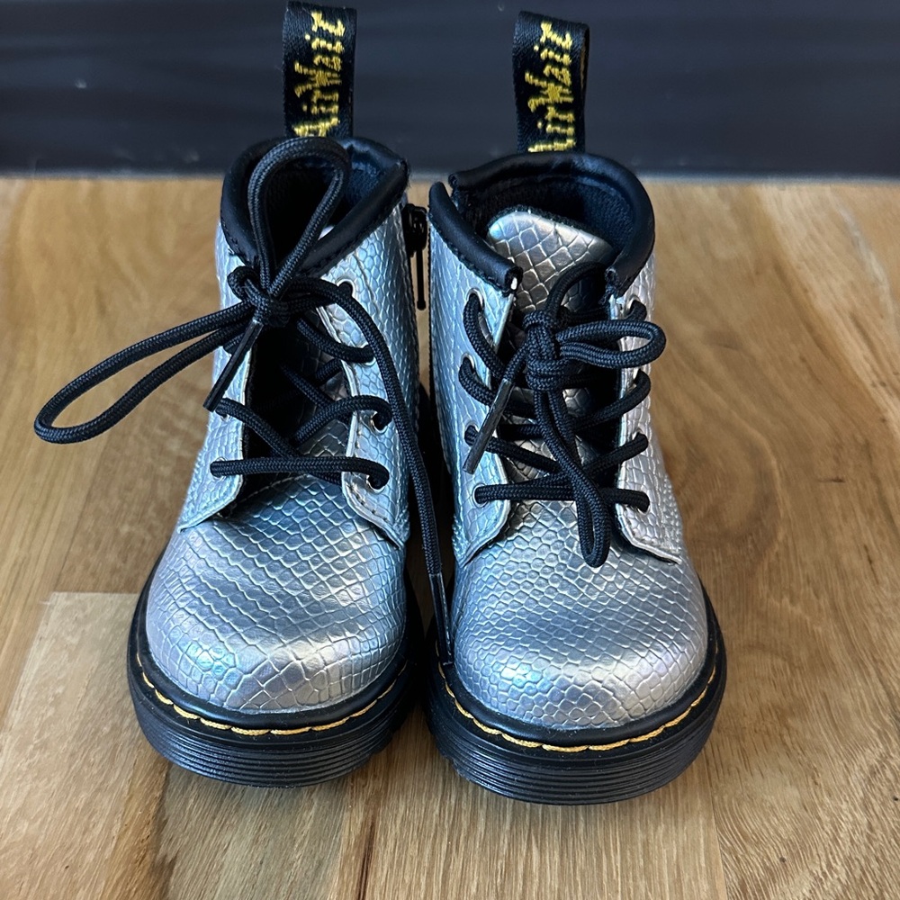 Stylish Silver Kids Dr Martens